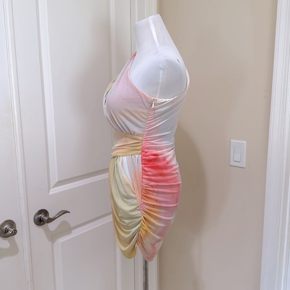 Michael Costello x REVOLVE Sedona Cut Out in Watercolor Print Mini Dress Medium - Picture 5 of 10